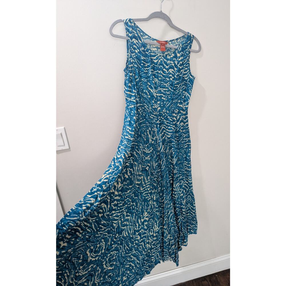 Sundance Blue Wave Sleeveless Handkerchief Midi Dress